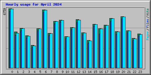 Hourly usage for April 2024